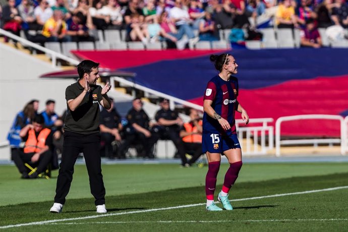 Archivo - Jonatan Giraldez, Head coach of Barça Femení