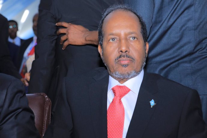 Archivo - MOGADISHU, May 16, 2022  -- Hassan Sheikh Mohamud is seen during the presidential election in Mogadishu, Somalia, on May 15, 2022.   The Somalian parliament on Sunday chose Hassan Sheikh Mohamud as the country's new president in a third-round ru