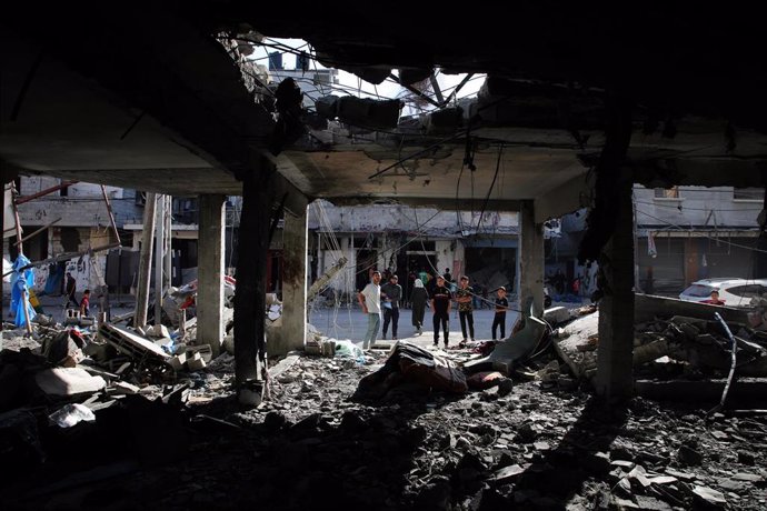 Bombardeo israelí sobre Rafá, en el sur de la Franja de Gaza.