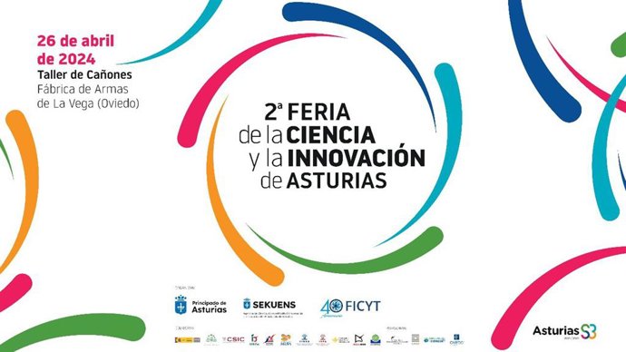 Cartel de la segunda edición de la Feria de la Ciencia y la Innovación de Asturias.