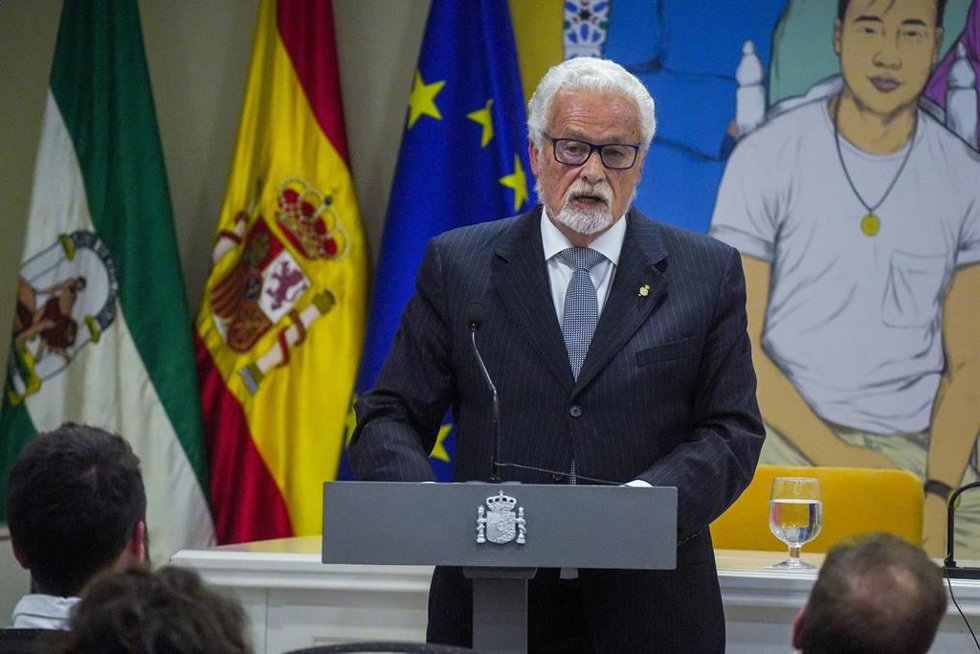 Archivo - El Defensor del Pueblo Andaluz, Jesús Maeztu  durante su intervención en el acto, a 21 de marzo de 2024, en Sevilla, Andalucía (España). 