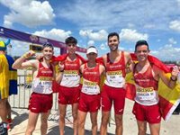 El equipo español masculino se corona campeón del mundo de 20 kilómetros marcha