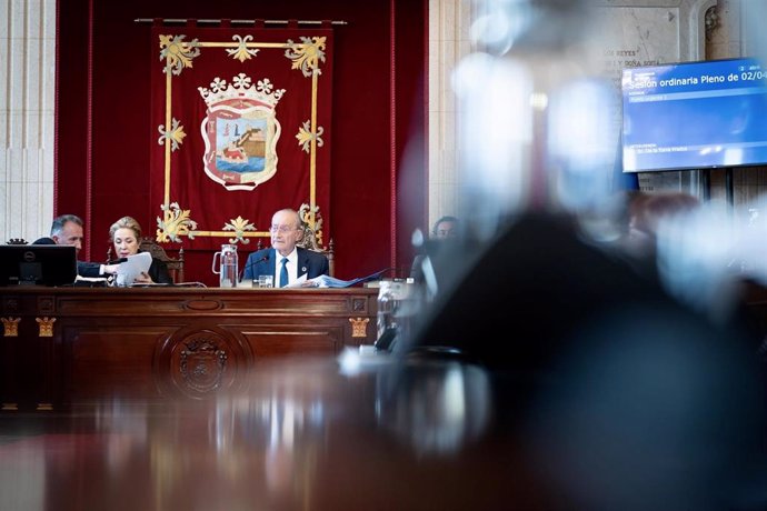 Pleno del Ayuntamiento de Málaga, en una imagen de archivo.