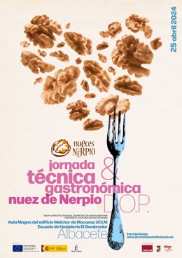 Cartel de la jornada técnica y gastronómica sobre la nuez de nerpio.