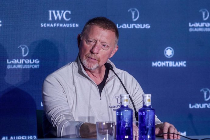 El extenista Boris Becker durante una rueda de prensa previa a los Premios Laureus