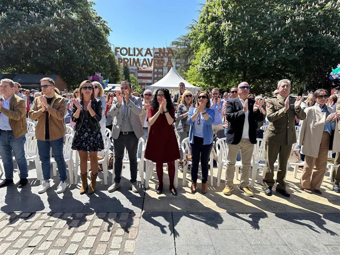 La consejera de Cultura, Vanessa Rodríguez, en la Folixa na primavera de Mieres.