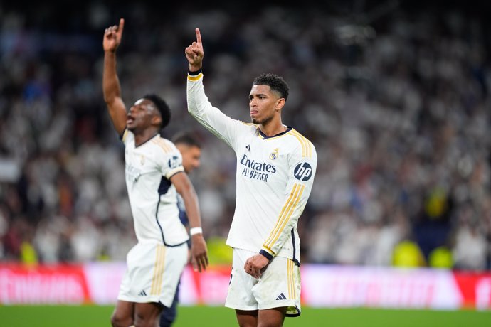 Jude Bellingham celebra el 3-2 en el Clásico ante el FC Barcelona