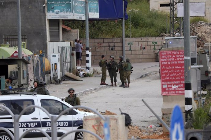 Militares israelíes en Hebrón, Cisjordania