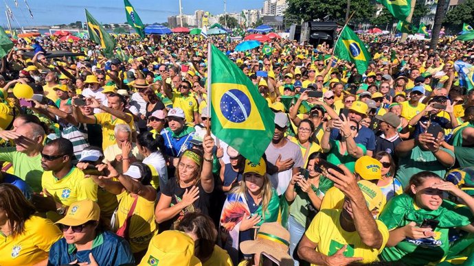 Manifestación en Brasil de partidarios del expresidente Jair Bolsonaro