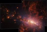 Foto: Captan una explosión contaminando el espacio entre galaxias