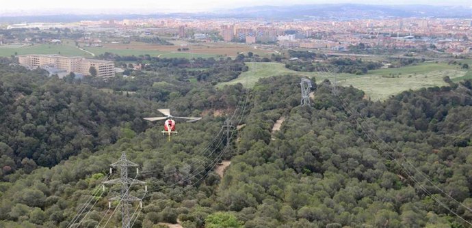 Labores de inspección de las redes eléctricas de Endesa