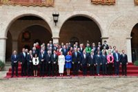 El Rey Felipe VI recibe a las autoridades que participan en la Conferencia de Presidentes de Parlamentos de la UE