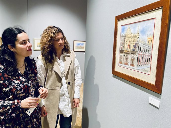 Inaugurada la muestra 'Palencia en acuarela', con 44 obras de edificios y monumentos del palentino Antonio Ciruelos Gil.