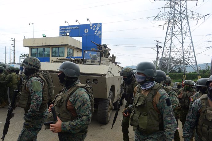 Archivo - August 12, 2023, Guayaquil, Ecuador: (INT) Police Operation at Zonal Penitentiary No 8, Due to Assassination of popular Presidential Candidate, Fernando Villavicencio. August 12, 2023, Guayaquil, Ecuador:  A joint force of 4,000 Police men and A