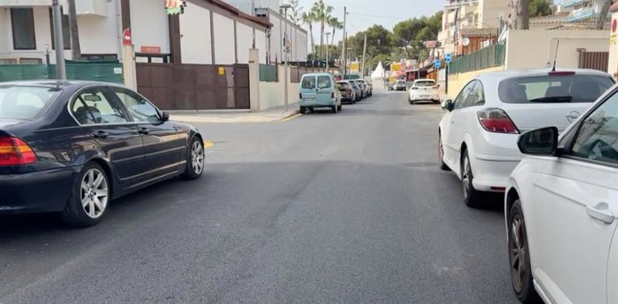 Calles asfaltadas de la zona de s'Arenal, en Palma.
