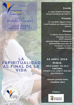 IMagen promocional de la charla del COPCYL del 24 de abril en Salamanca