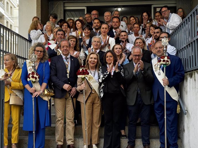 Catalina García en el convite de banderas