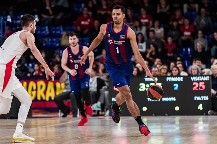 Archivo - Oscar Da Silva, jugador del FC Barcelona, durante un encuentro de Liga Endesa.