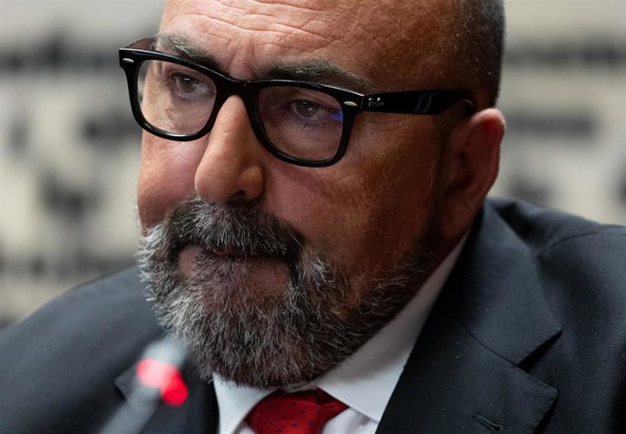 El exasesor del exministro José Luis Ábalos, Koldo García, este lunes en su comparecencia en el Senado.