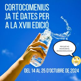 El festival Cortocomenius celebrará su 18 edición en Valncia con el lema 'El agua en nuestro entorno'