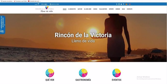 El portal web de Turismo de Rincón de la Victoria, "más accesible e intuitivo"