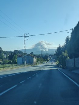 Incendio en Rois (A Coruña)