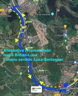 El acceso a la A-8 de Brazomar sentido Santander se cortará al tráfico este jueves
