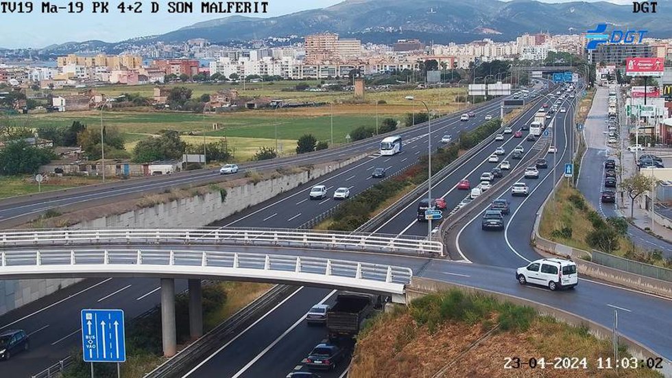 Imagen de la Ma-19 en la llegada a Palma.