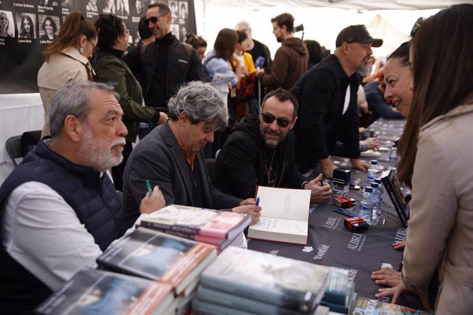 Els guionistes Jorge Díaz, Agustín Martínez i Antonio Mercero