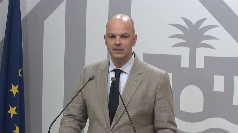 El teniente de alcalde y regidor de Urbanismo, Vivienda y Proyectos Estratégicos, Óscar Fidalgo, durante la rueda de prensa de la Gerencia de Urbanismo.