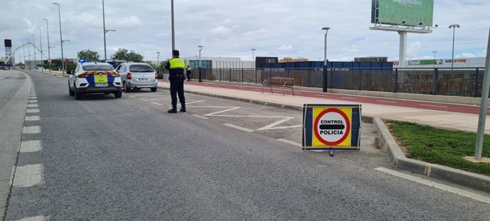 Control de velocidad de la Policía Local de Jaén.