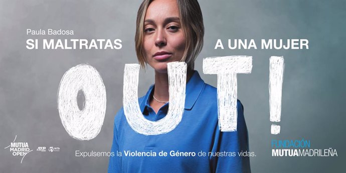 Imagen de Paula Badosa en la campaña de la Fundación Mutua Madrileña contra la violencia de género y los maltratadores