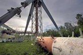 Foto: Ucrania no reparará la torre de telecomunicaciones de Járkov hasta después de la guerra: "Ahora no es apropiado"