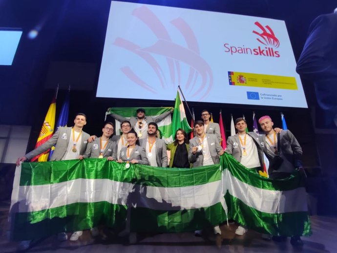 Ganadores andaluces del Campeonato Nacional de FP SpainsKills 2024. (Foto de archivo).