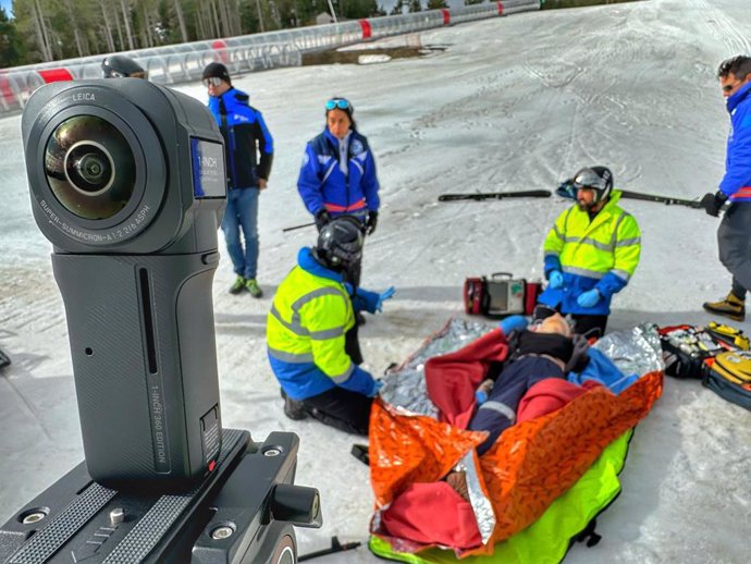 El escenario se ha realizado sobre nieve real