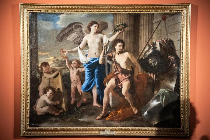 "El Triunfo De David" De Nicolás Poussin, Durante Su Estancia En El Museo Nacional De Arte Romano De Mérida.