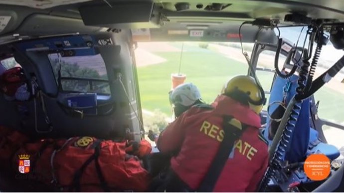 Rescatado un ciclista herido en el Camino de La Cuba, en Villaralbo (Zamora)..