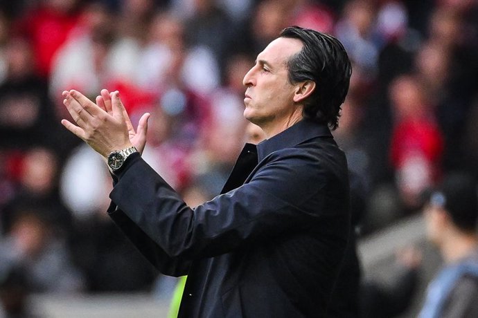 Unai EMERY of Aston Villa during the UEFA Conference League, Quarter-finals, 2nd leg football match between Losc Lille and Aston Villa on April 18, 2024 at Pierre Mauroy stadium in Villeneuve-d'Ascq near Lille, France - Photo Matthieu Mirville / DPPI