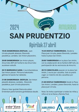 Cartel de las fiestas de San Prudencio en Amurrio