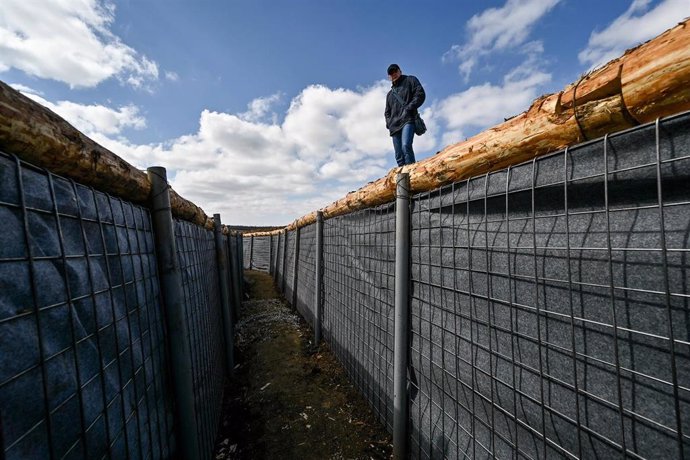 Fortificaciones ucranianas en la región de Zaporiyia