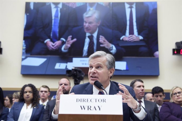 Archivo - El director del FBI, Christopher Wray 