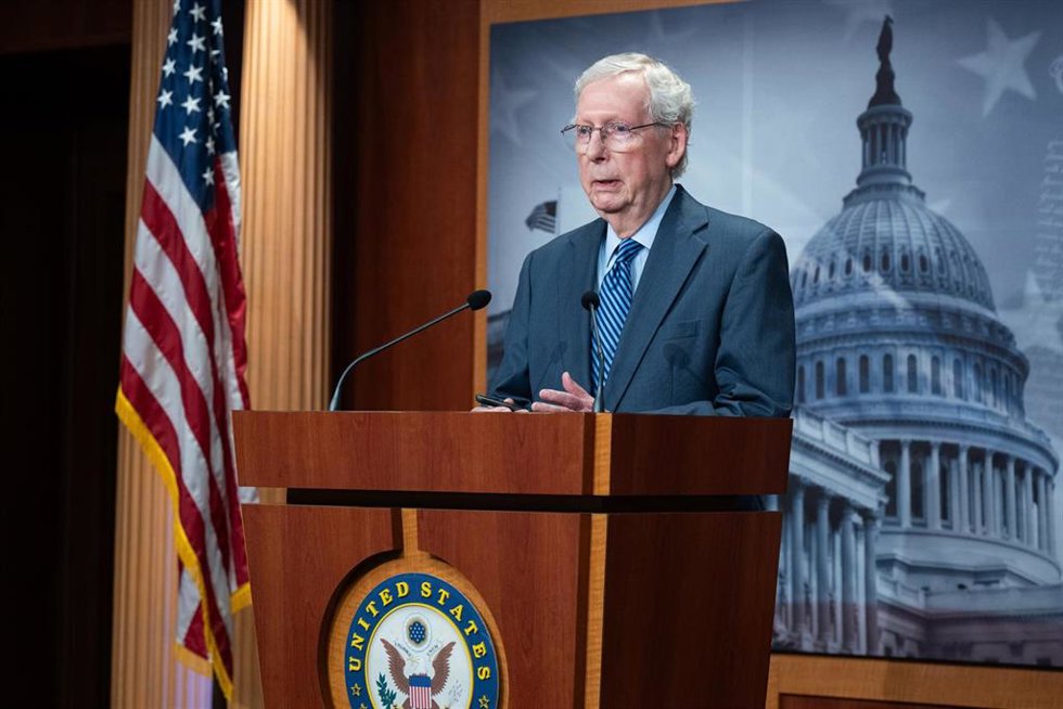 El líder de la minoría republicana en el Senado de Estados Unidos, Mitch McConnell