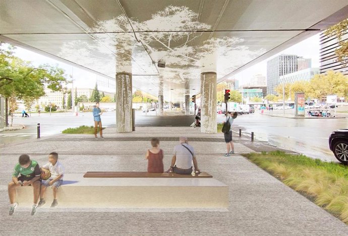 Archivo - Imagen de cómo quedará la zona bajo el puente de Nuevos Ministerios en la capital