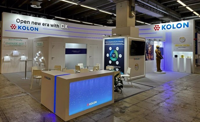 Kolon Industries’ exhibition booth in Techtextil 2024.