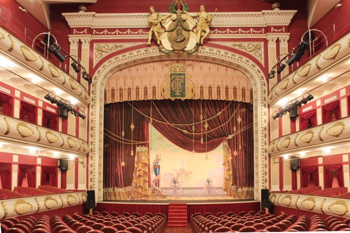 Interior del Teatro Chapí de Villena en la actualidad, una vez restaurado