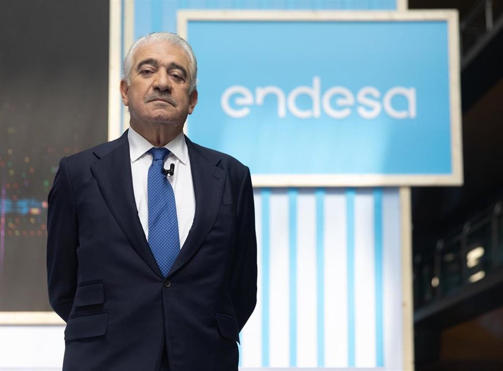 El consejero delegado de Endesa y vicepresidente de la Fundación Endesa, José Bogas, durante la Junta General de Accionistas de Endesa, en su sede social, a 23 de abril de 2024, en Madrid (España). Endesa ha propuesto elevar su número de consejeros a 14