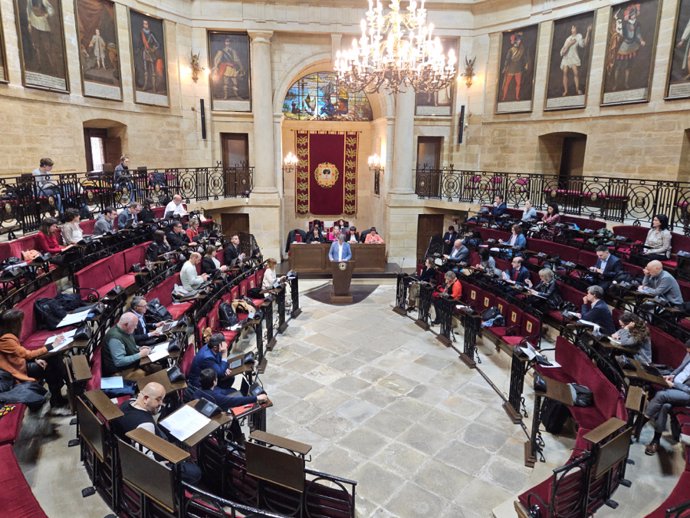 Pleno de las Juntas Generales de Bizkaia en la Casa de Juntas de Gernika