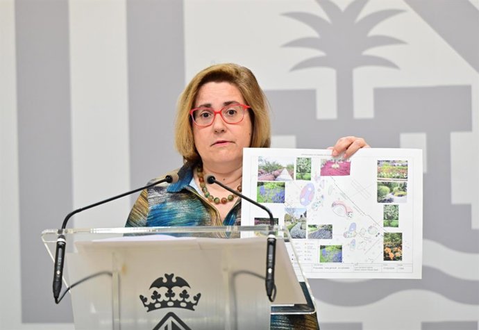 La portavoz del Ayuntamiento de Palma, Mercedes Celeste, en rueda de prensa.