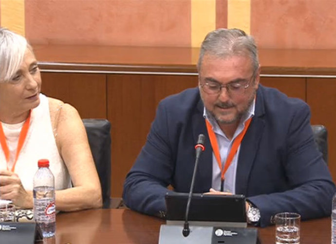 Benito Sánchez, experto en Digitalización de UGT, en el grupo de trabajo sobre Inteligencia Artificial del Parlamento andaluz.
