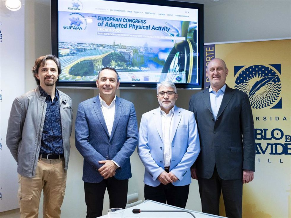 Presentación del European Congress of Adapted Physical Activity (Eucapa), que se celebrará en la Pablo de Olavide de Sevilla.